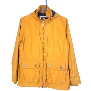 C2 Outfitters Light Weight Mustard Jacket  Removal Hood Pockets Adjustable Large